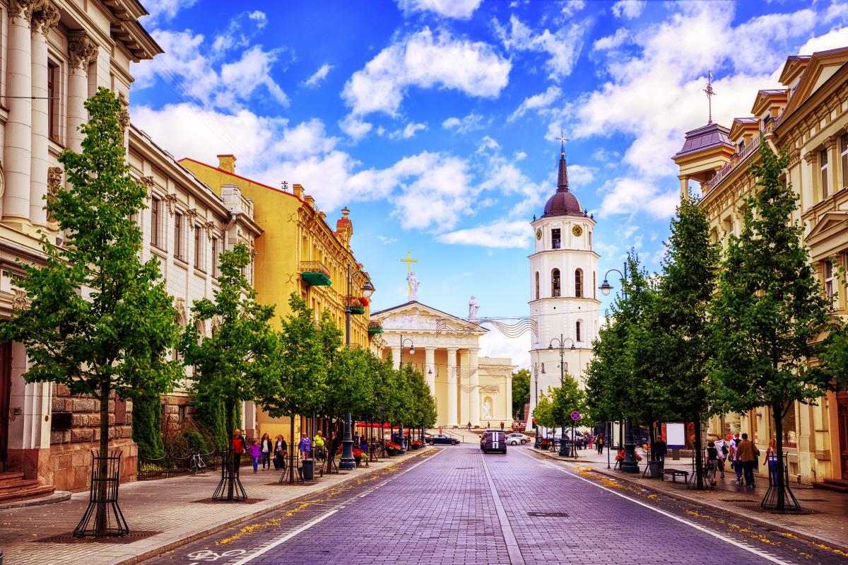 빌니우스 대성당과 종탑  Vilnius Cathedral and Bell Tower