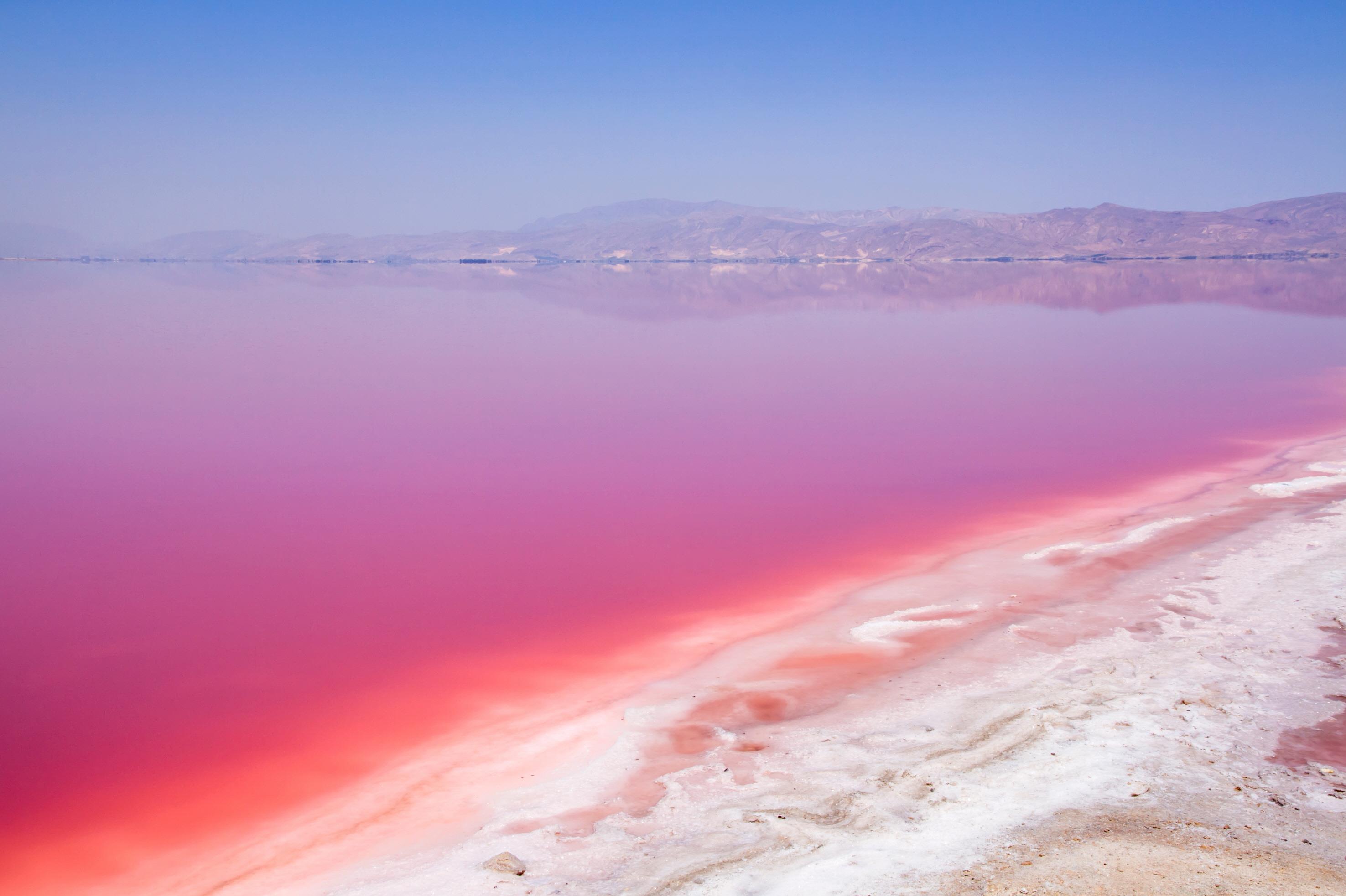 마할루 핑크호수  Pink Maharlu Lake